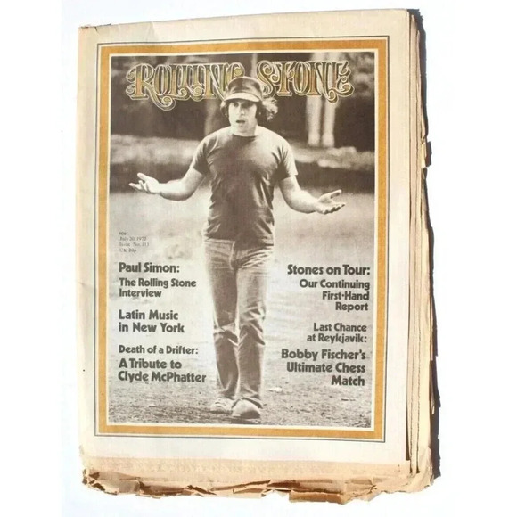 Vtg July 20, 1972 Rolling Stones No. 113 Magazine Newspaper - Paul Simon - Picture 1 of 3